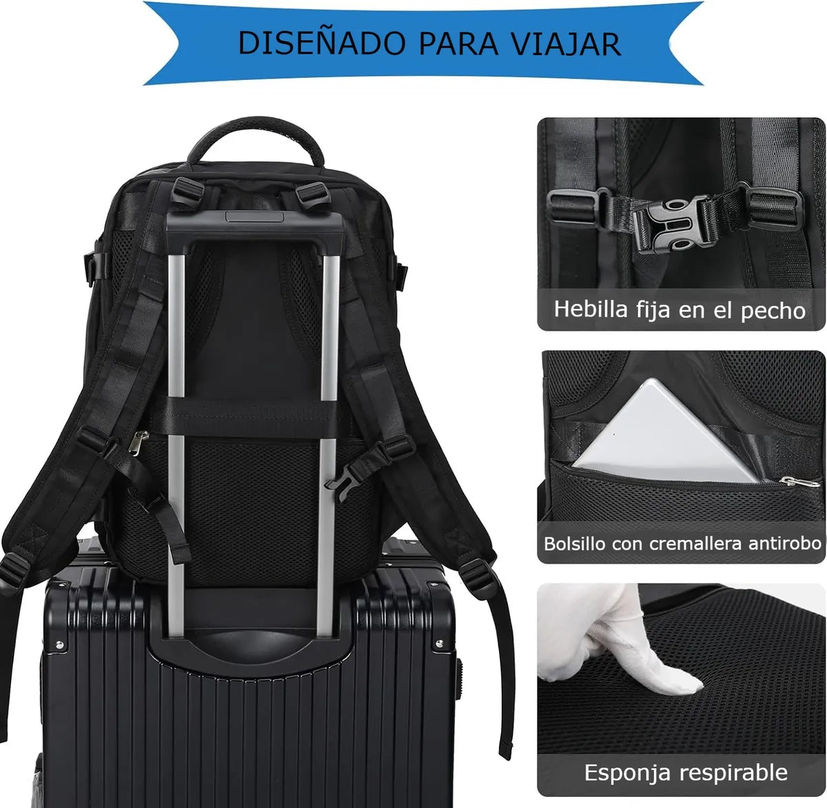 MaxTravel™ - Mochila Viajera expandible 30L HighQuality